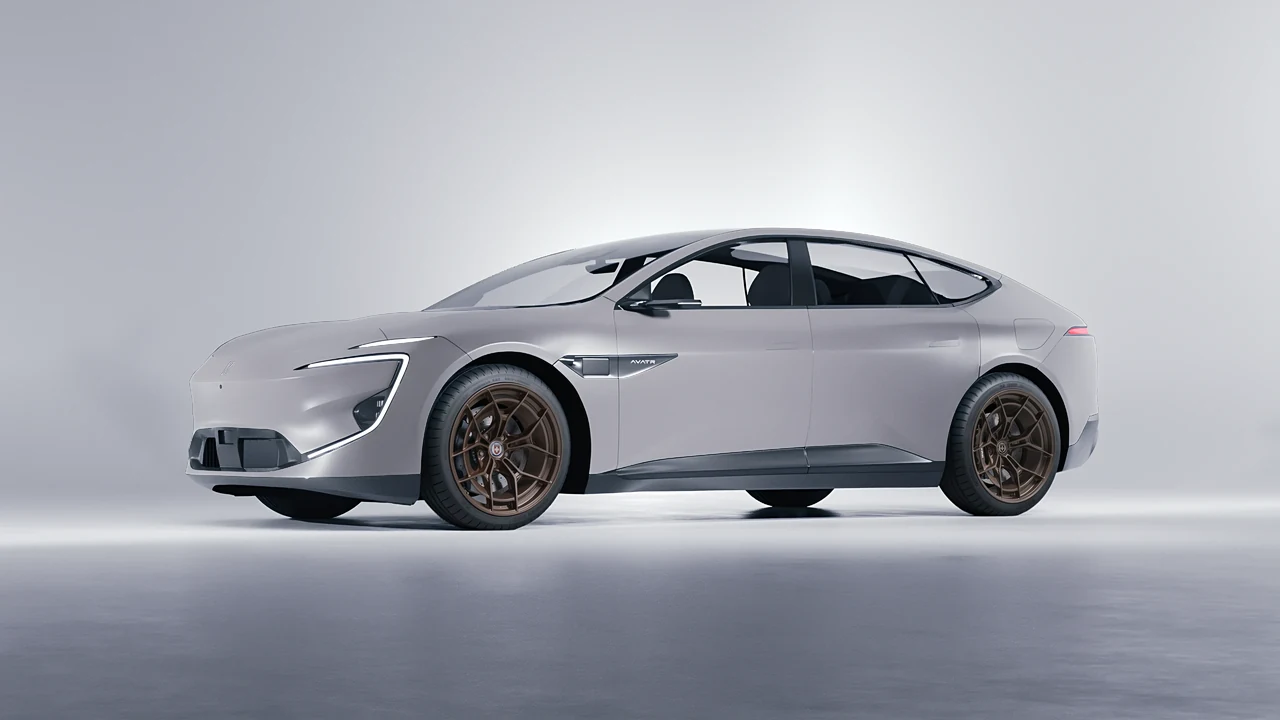 Avatr 12 2025 on HRE Performance Wheels P301 forged wheels, front three-quarter view
