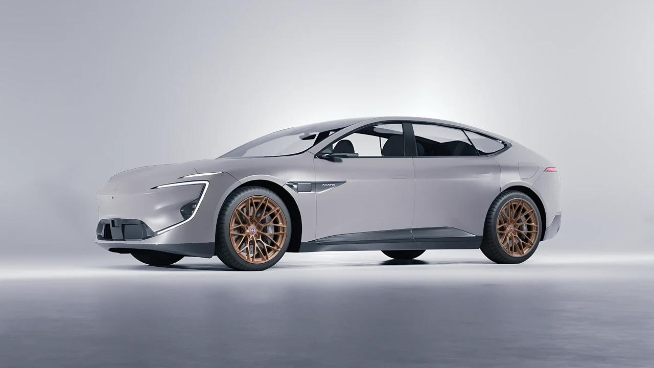 Avatr 12 2025 on HRE Performance Wheels S200H forged wheels, front three-quarter view