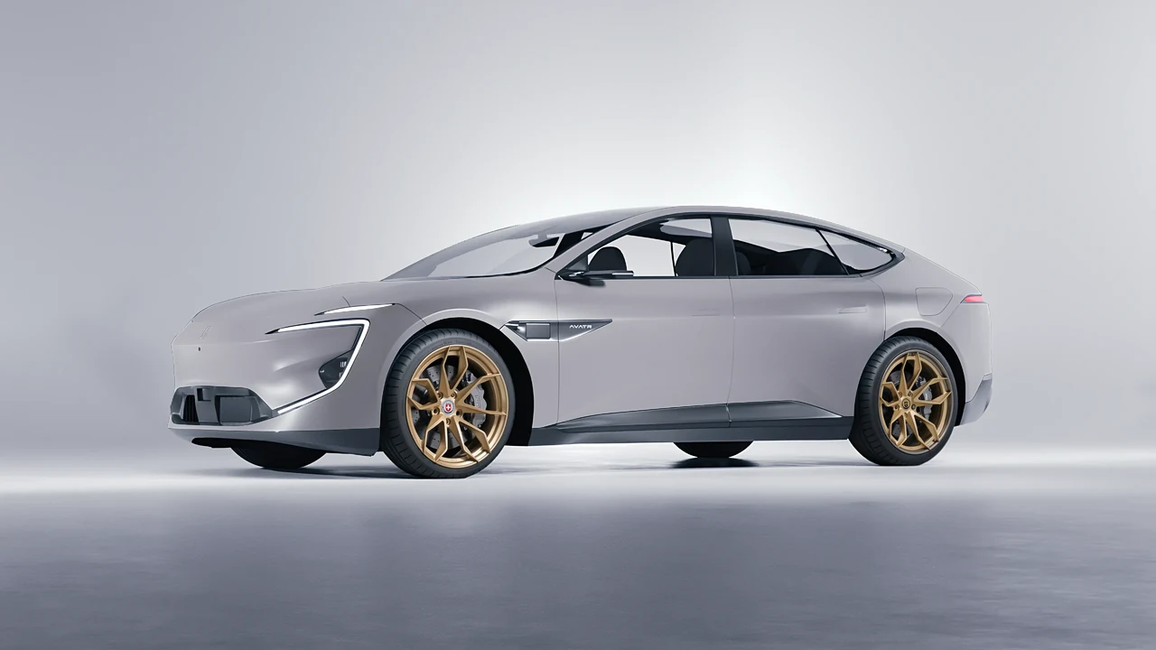 Avatr 12 2025 on HRE Performance Wheels S201H forged wheels, front three-quarter view