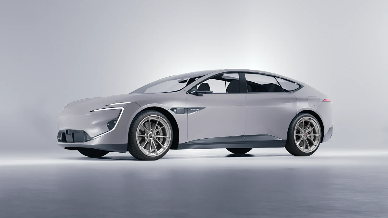 Avatr 12 2025 on HRE Performance Wheels S204 forged wheels, front three-quarter view