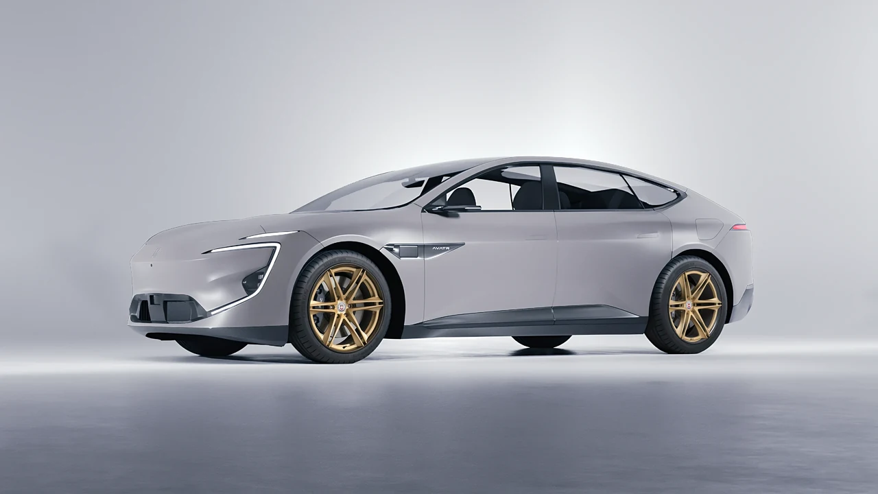 Avatr 12 2025 on HRE Performance Wheels S267H forged wheels, front three-quarter view