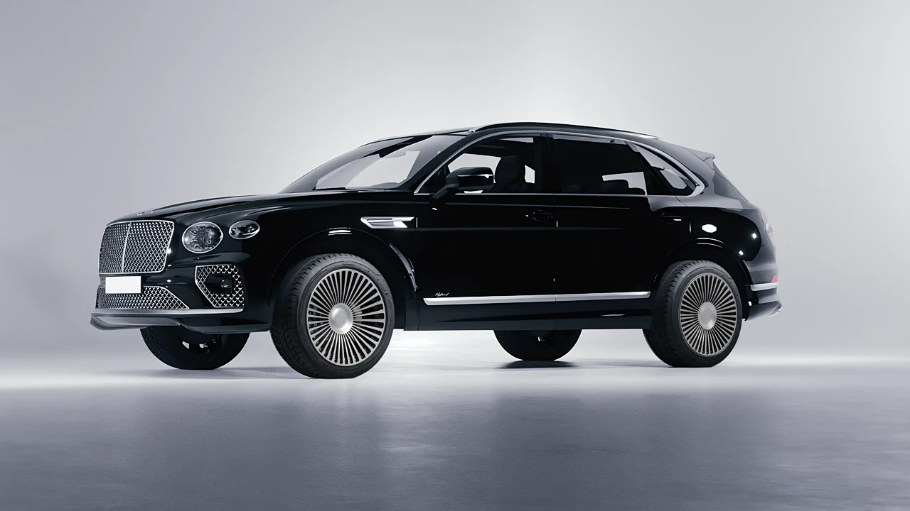Bentley Bentayga Hybrid 2023 on RDB LA 50 forged wheels, front three-quarter view