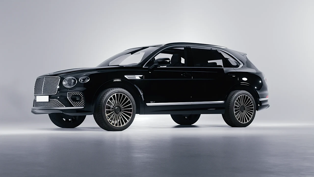 Bentley Bentayga Hybrid 2023 on RDB LA Twenty Three forged wheels, front three-quarter view