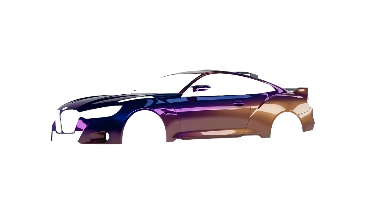 BMW 3.0 CSL 2023 wrapped in Gloss Flip Deep Space (3M GP278), front three-quarter view