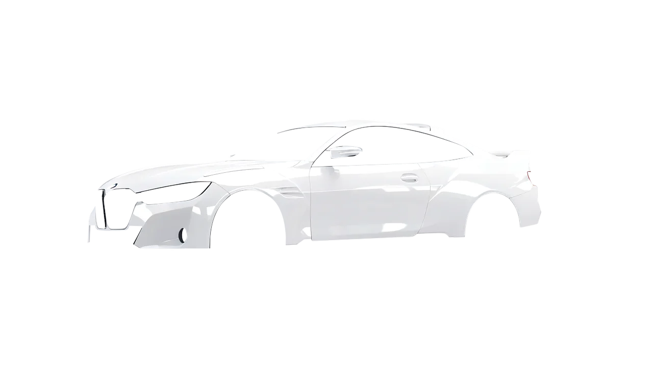 BMW 3.0 CSL 2023 wrapped in Gloss White (3M G10), front three-quarter view