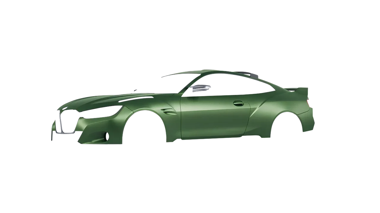 BMW 3.0 CSL 2023 wrapped in Apple Green (Avery Dennison SW900-745-M), front three-quarter view