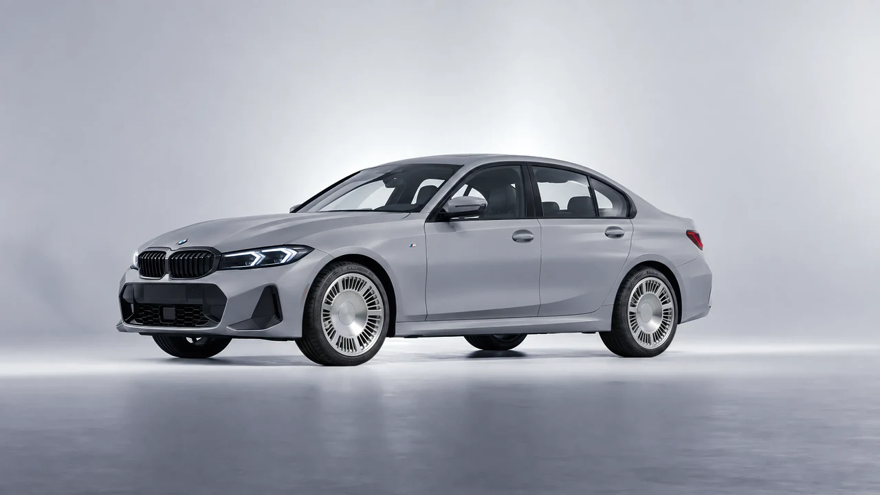 BMW 3 Series 2023 on RDB LA Masterpiece forged wheels, front three-quarter view