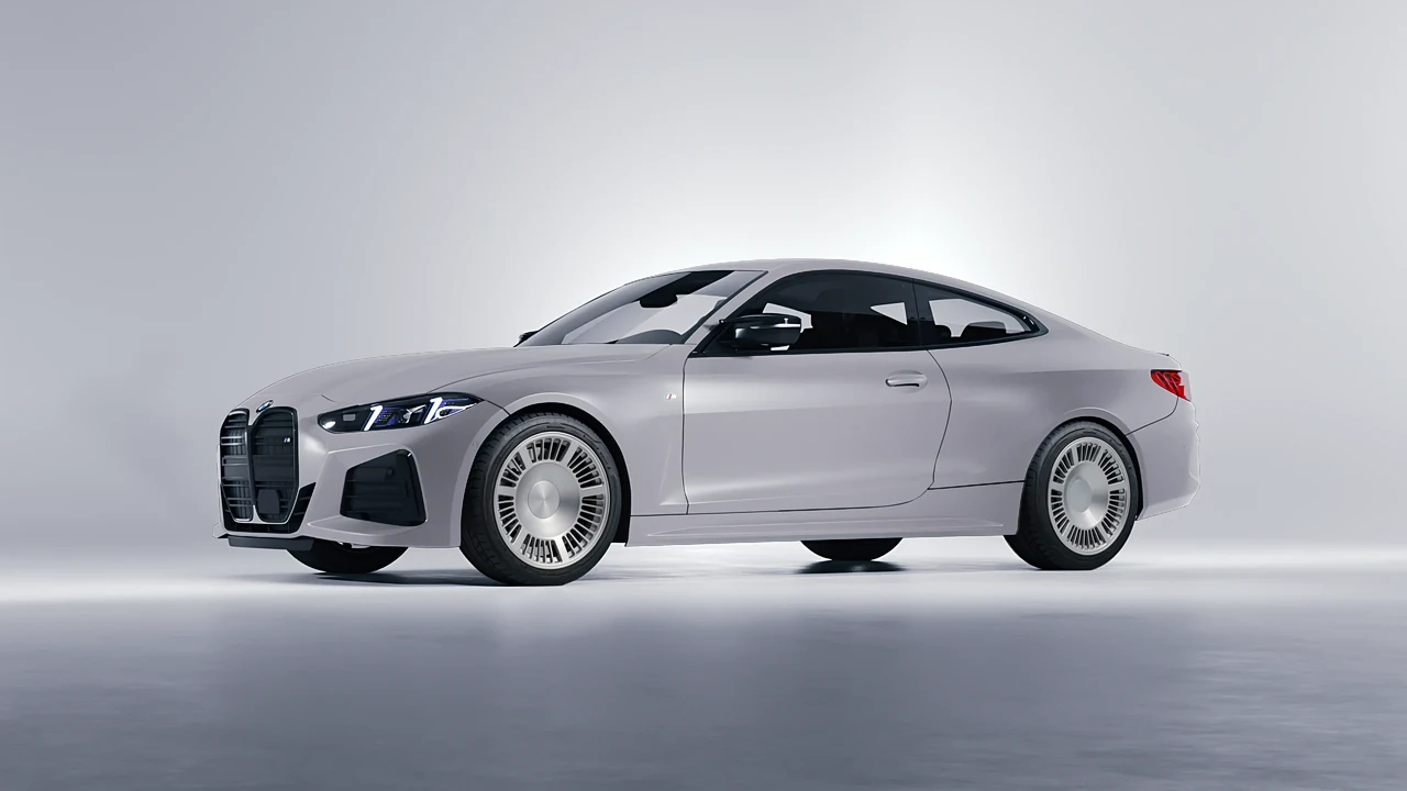 BMW 4 Series Coupe 2024 on RDB LA Masterpiece forged wheels, front three-quarter view