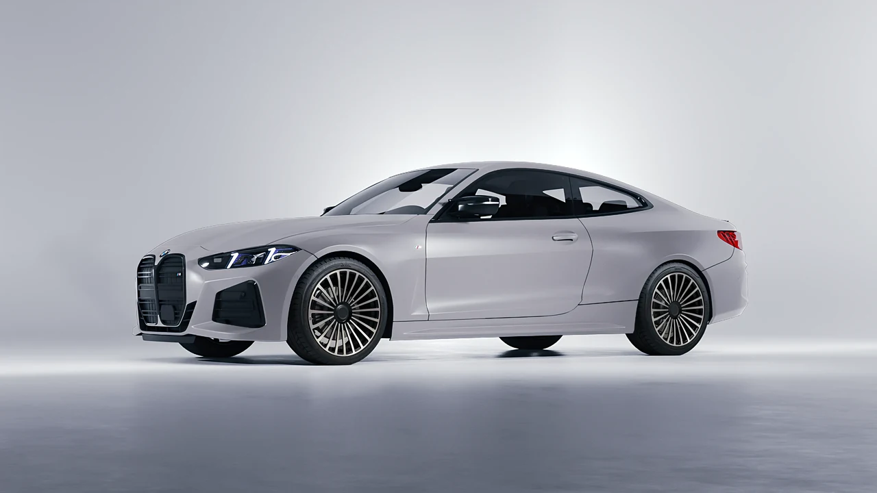 BMW 4 Series Coupe 2024 on RDB LA Twenty Three forged wheels, front three-quarter view
