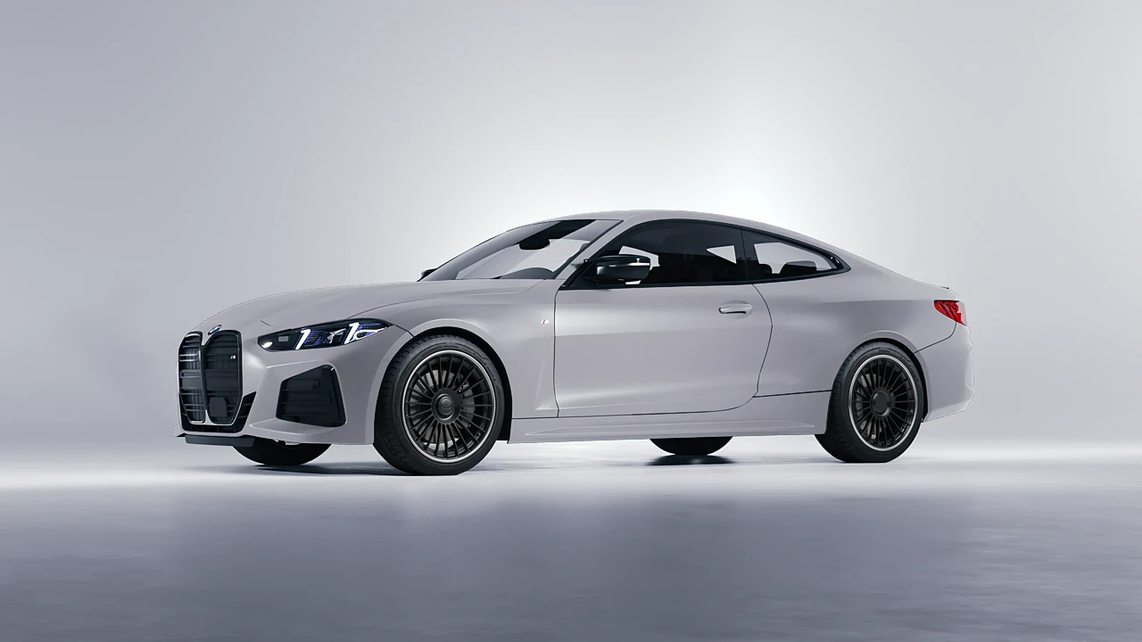 BMW 4 Series Coupe 2024 on RDB LA Twenty Two forged wheels, front three-quarter view
