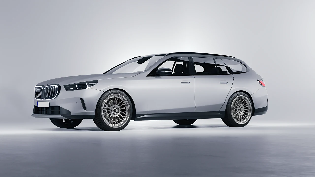 BMW 5 Series Touring 2024 on RDB LA Signature forged wheels, front three-quarter view