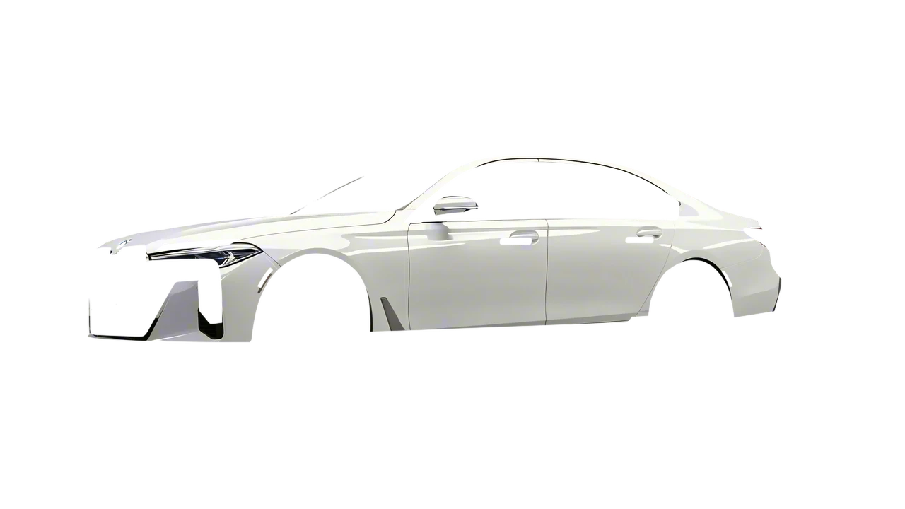 BMW 7 Series 2023 wrapped in Gloss White (3M G10), front three-quarter view
