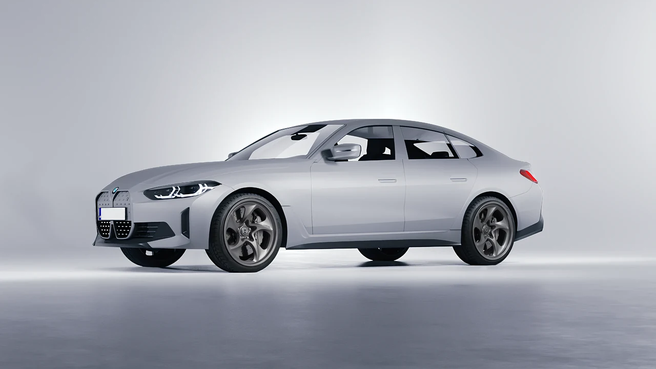 BMW i4 2022 on HRE Performance Wheels 522 forged wheels, front three-quarter view