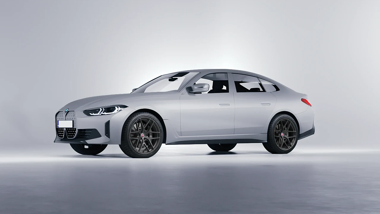 BMW i4 2022 on HRE Performance Wheels P161 forged wheels, front three-quarter view