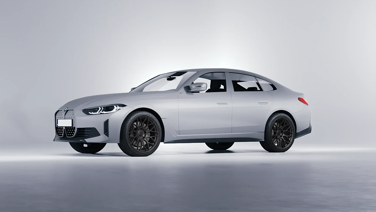BMW i4 2022 on HRE Performance Wheels RC100 forged wheels, front three-quarter view