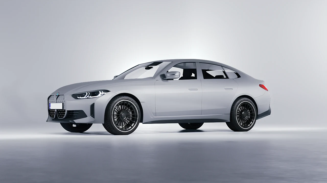 BMW i4 2022 on RDB LA Twenty Two forged wheels, front three-quarter view