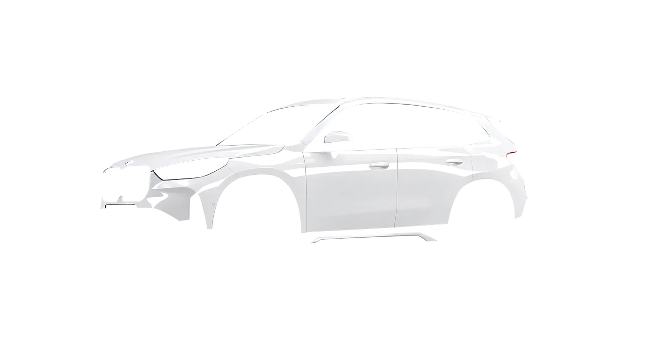 BMW iX1 2022 wrapped in Gloss White (3M G10), front three-quarter view