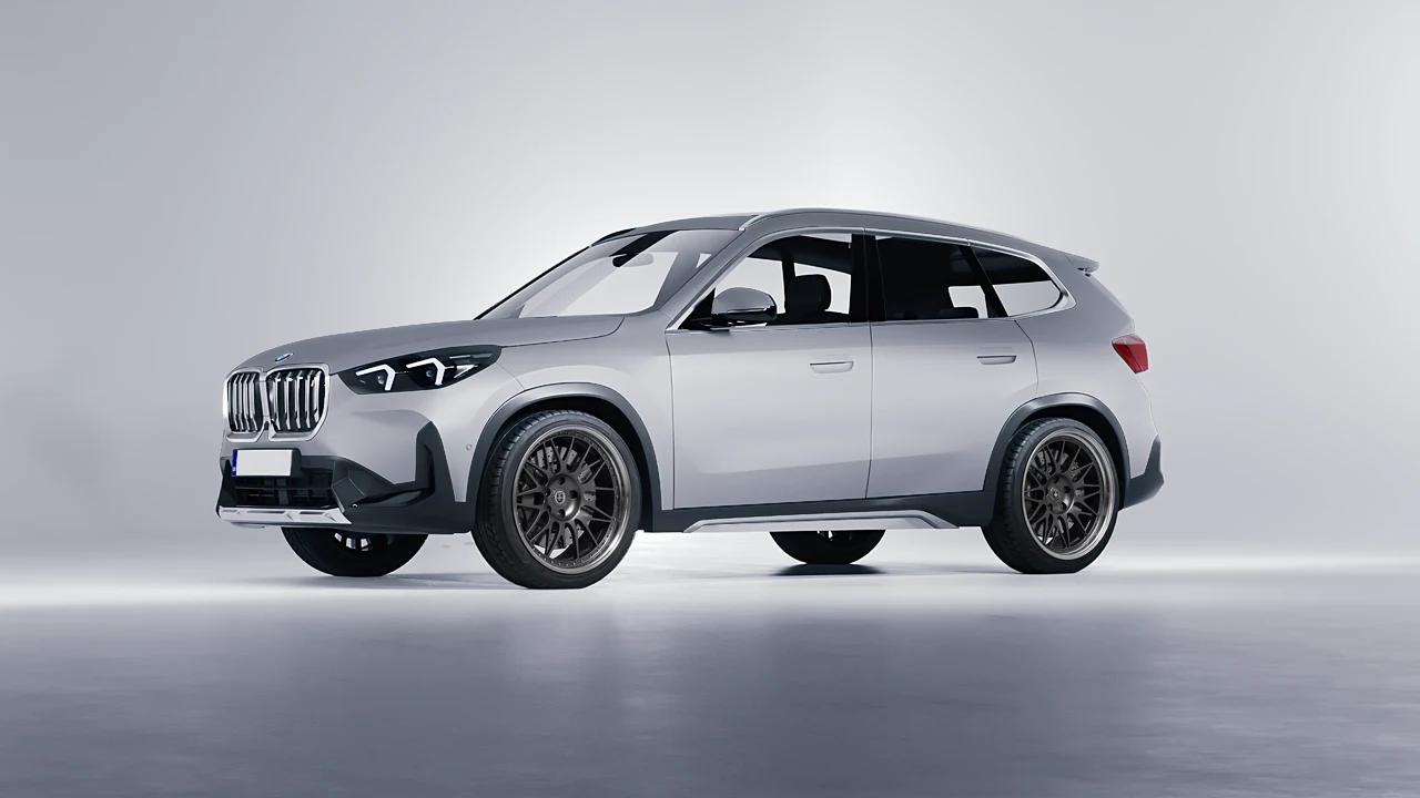 BMW iX1 2022 on HRE Performance Wheels 540 forged wheels, front three-quarter view