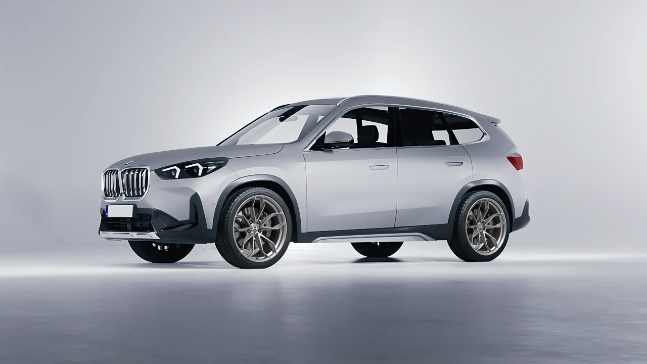 BMW iX1 2022 on HRE Performance Wheels P201 forged wheels, front three-quarter view