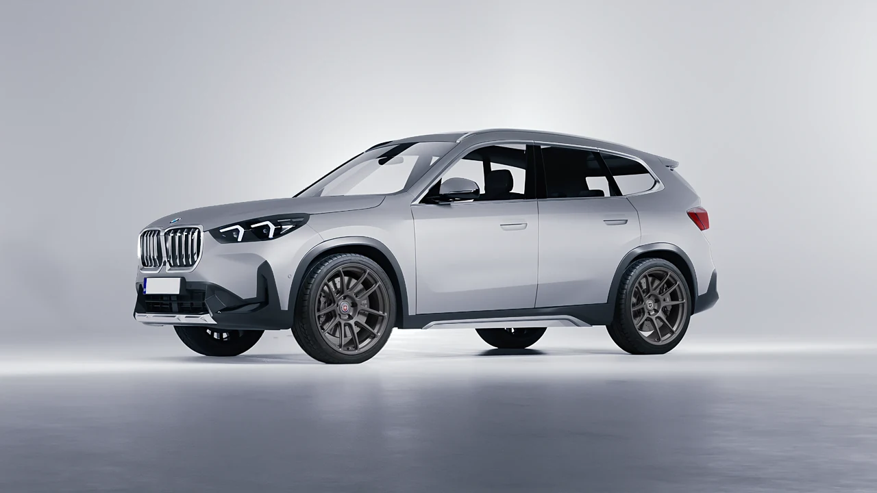 BMW iX1 2022 on HRE Performance Wheels RC104 forged wheels, front three-quarter view