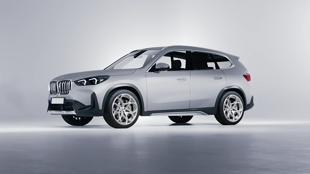 BMW iX1 2022 on RDB LA Revolver forged wheels, front three-quarter view
