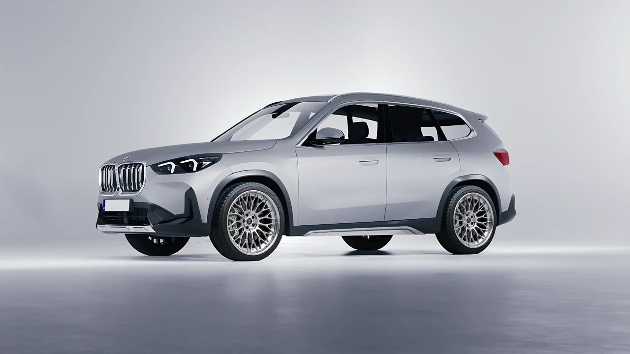 BMW iX1 2022 on RDB LA Signature forged wheels, front three-quarter view