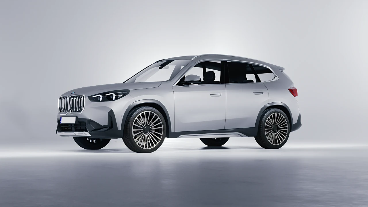 BMW iX1 2022 on RDB LA Twenty Three forged wheels, front three-quarter view