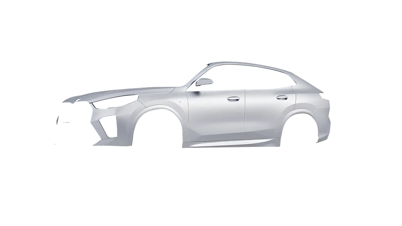 BMW iX2 2024 wrapped in Matte Silver (3M M21), front three-quarter view