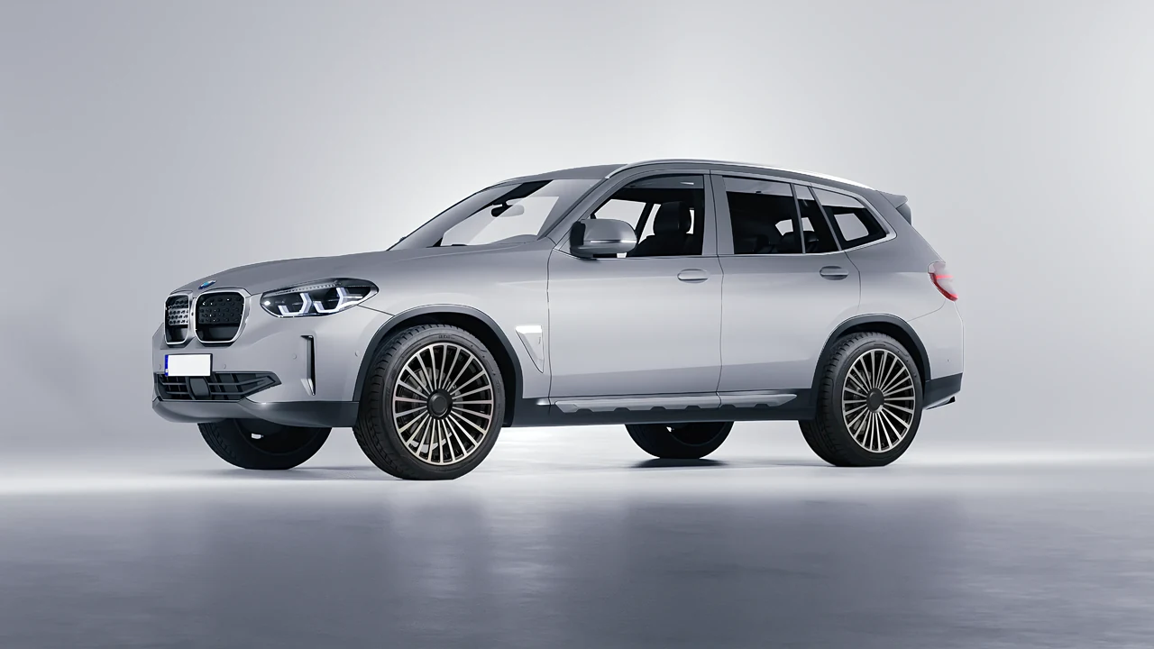BMW iX3 2022 on RDB LA Twenty Three forged wheels, front three-quarter view