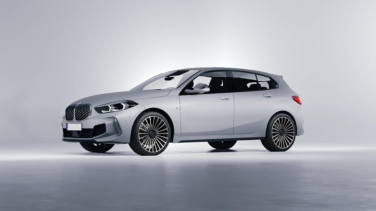 BMW M135I 2022 on RDB LA Twenty Three forged wheels, front three-quarter view