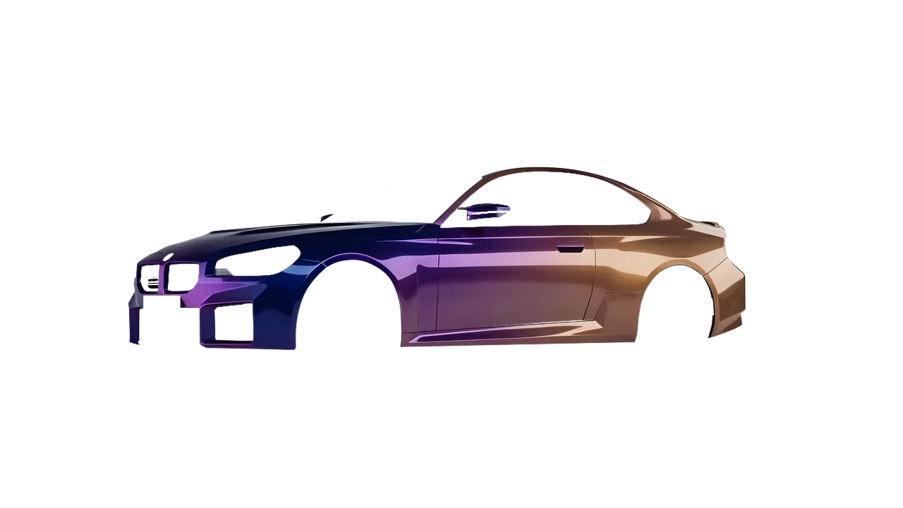 BMW M2 2022 wrapped in Gloss Flip Deep Space (3M GP278), front three-quarter view