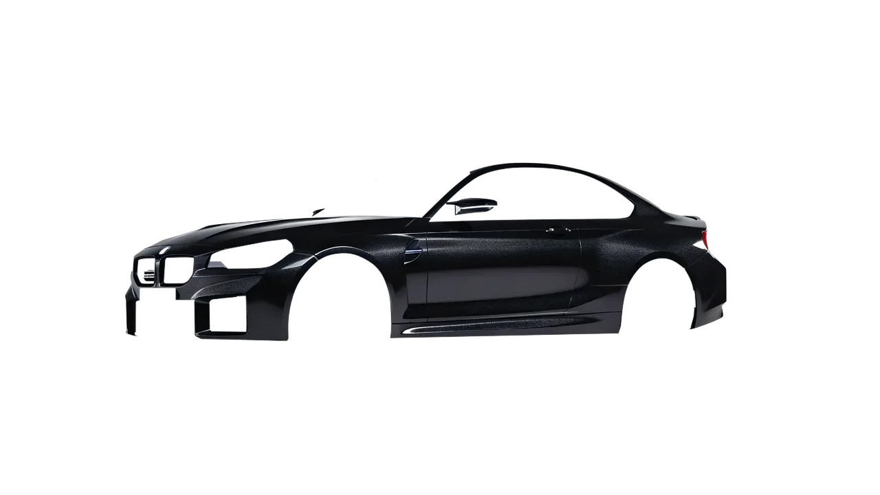 BMW M2 2022 wrapped in Mystery Black (Avery Dennison SW900-184-M), front three-quarter view
