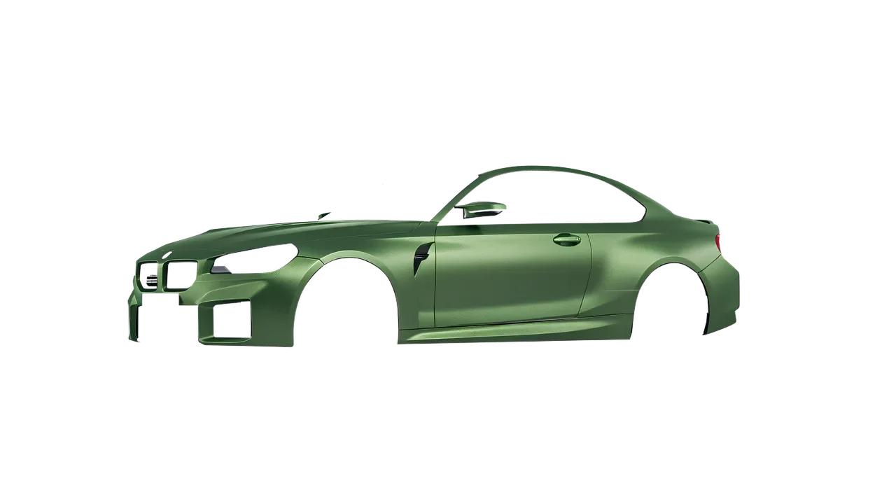 BMW M2 2022 wrapped in Apple Green (Avery Dennison SW900-745-M), front three-quarter view