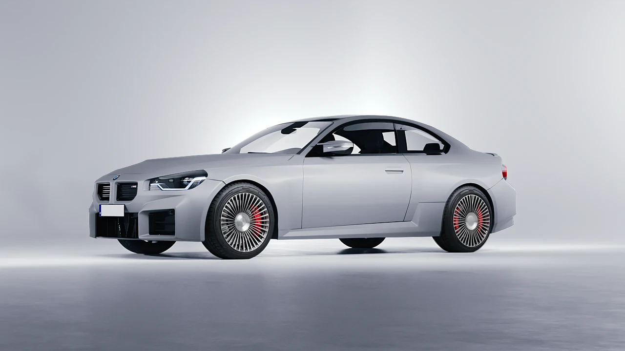 BMW M2 2022 on RDB LA 50 forged wheels, front three-quarter view