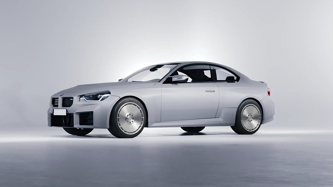BMW M2 2022 on RDB LA Zero forged wheels, front three-quarter view