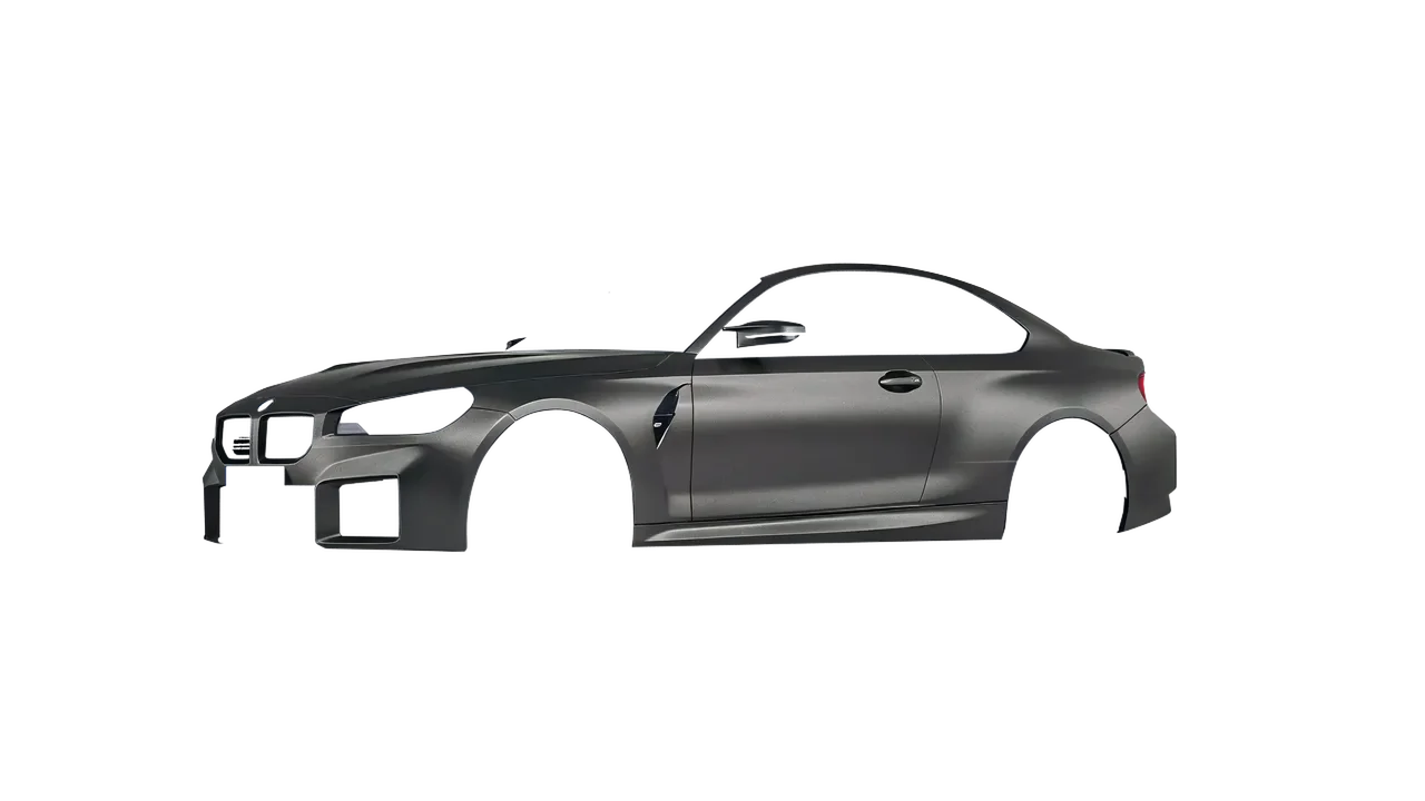 BMW M2 2022 wrapped in Black Rock Grey (Avery Dennison SW900-823-M), front three-quarter view