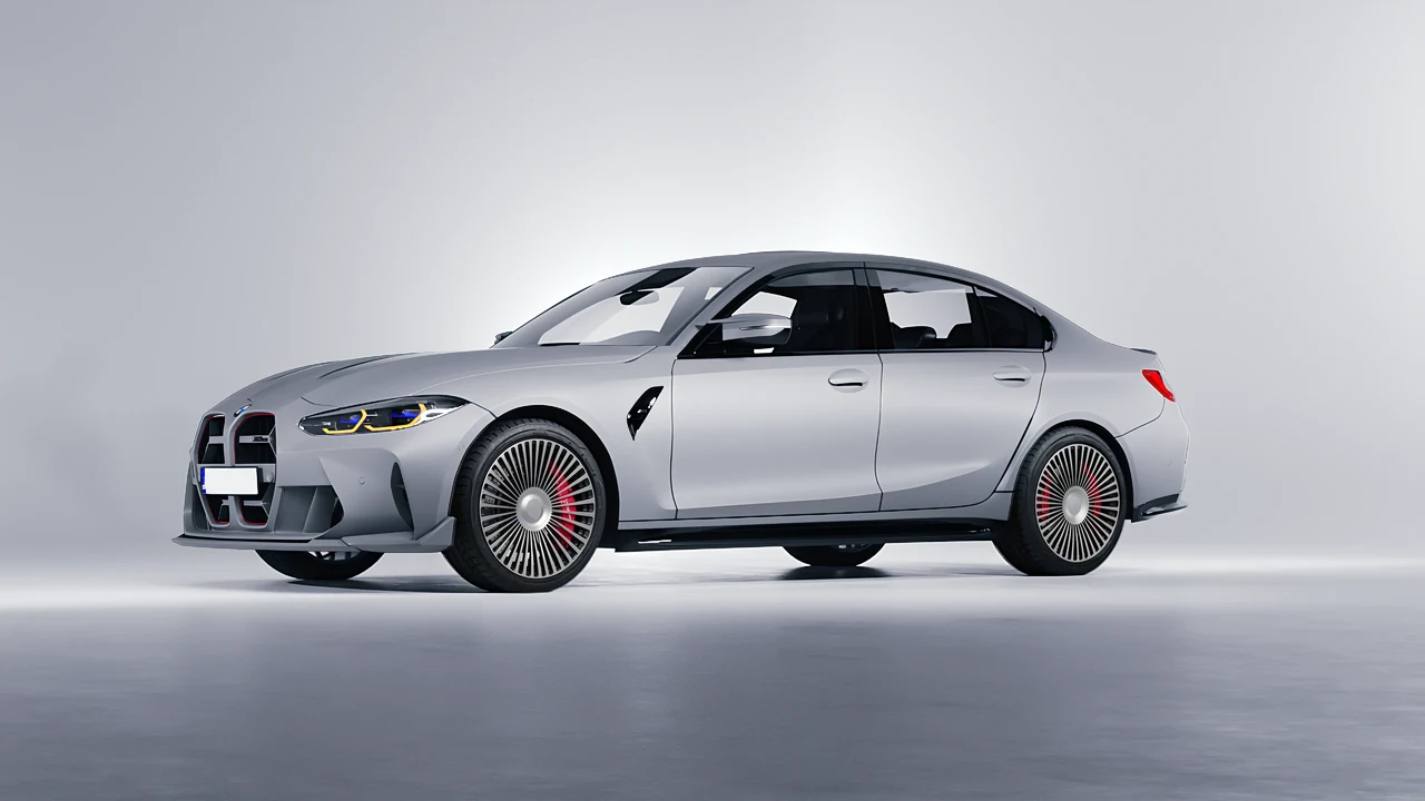 BMW M3 CS 2023 on RDB LA 50 forged wheels, front three-quarter view
