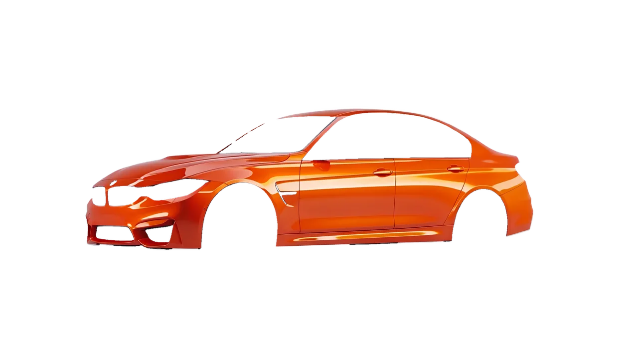 BMW M3 (F80) 2018 wrapped in Fiery Orange (3M G364), front three-quarter view