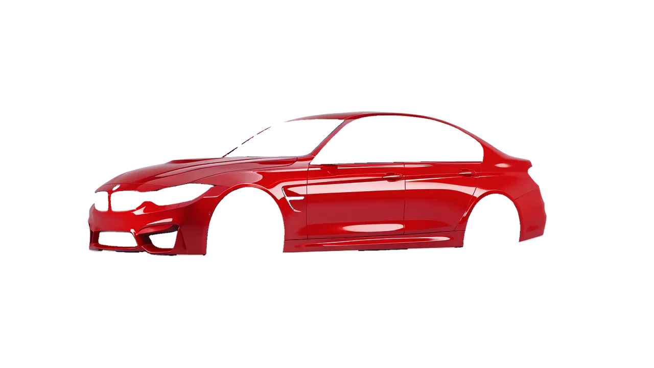 BMW M3 (F80) 2018 wrapped in Hot Rod Red (3M G13), front three-quarter view