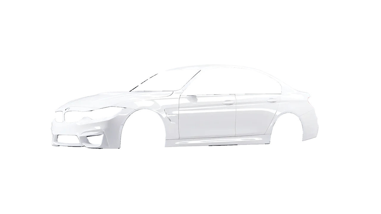 BMW M3 (F80) 2018 wrapped in Gloss White (3M G10), front three-quarter view