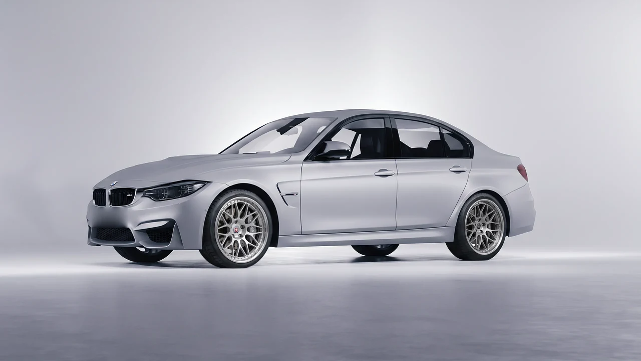 BMW M3 (F80) 2018 on HRE Performance Wheels 300 forged wheels, front three-quarter view