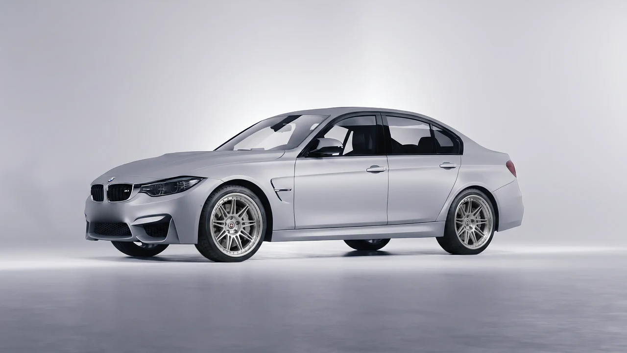 BMW M3 (F80) 2018 on HRE Performance Wheels 301 forged wheels, front three-quarter view