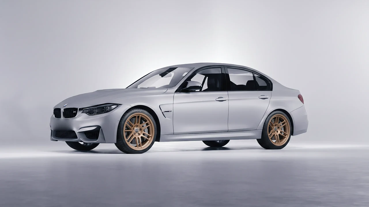 BMW M3 (F80) 2018 on HRE Performance Wheels 312-GTS forged wheels, front three-quarter view