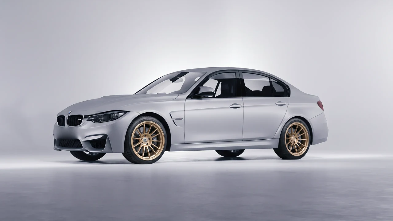 BMW M3 (F80) 2018 on HRE Performance Wheels 313-GTS forged wheels, front three-quarter view