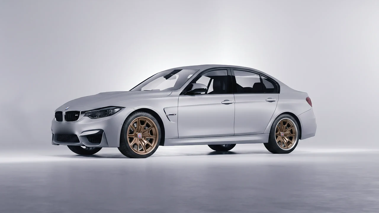 BMW M3 (F80) 2018 on HRE Performance Wheels 427 forged wheels, front three-quarter view