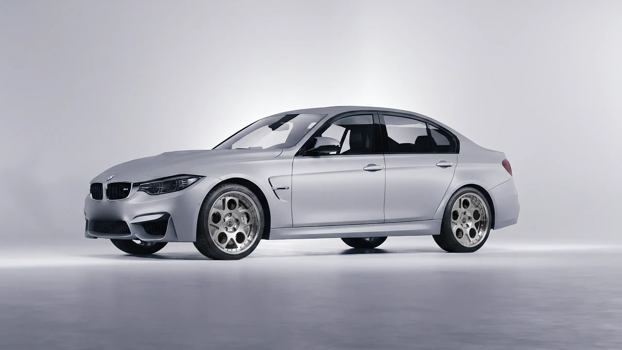 BMW M3 (F80) 2018 on HRE Performance Wheels 454 forged wheels, front three-quarter view