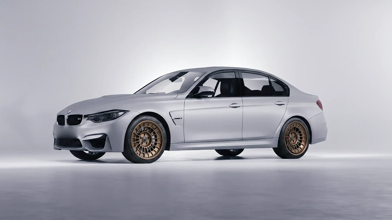 BMW M3 (F80) 2018 on HRE Performance Wheels 515-GTM forged wheels, front three-quarter view