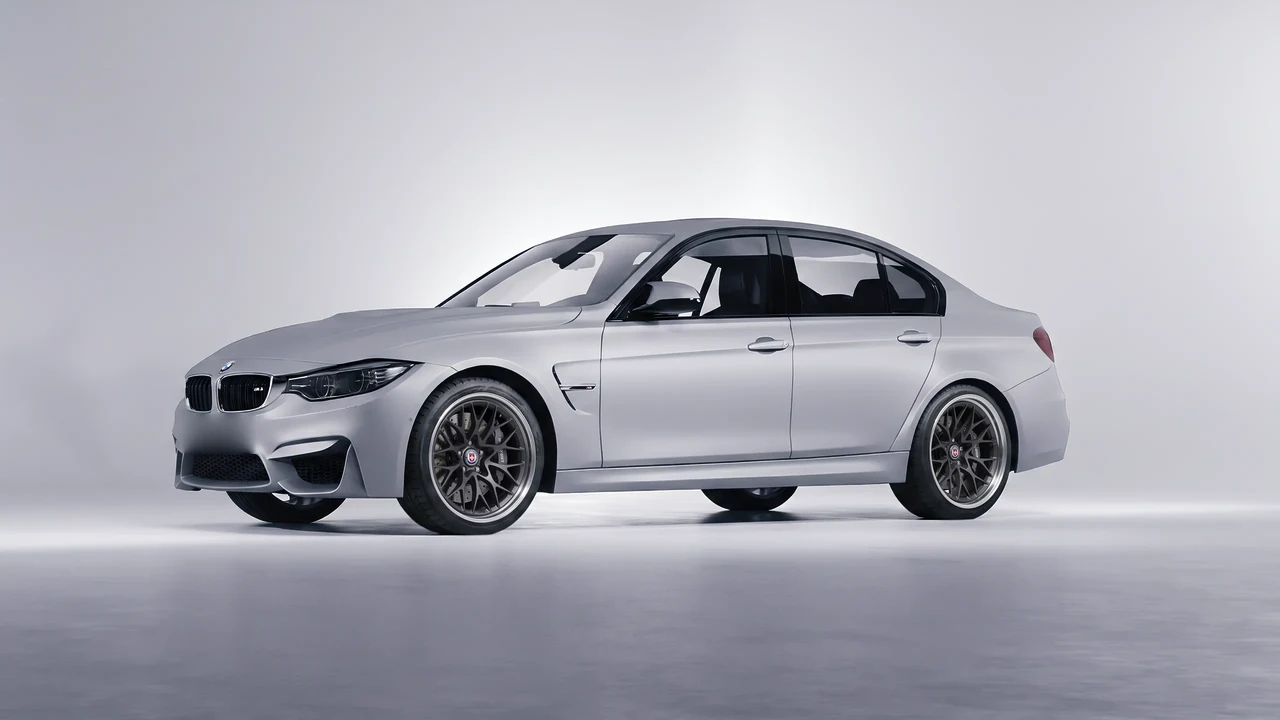 BMW M3 (F80) 2018 on HRE Performance Wheels 520 forged wheels, front three-quarter view
