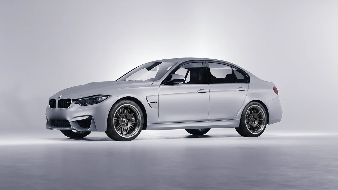 BMW M3 (F80) 2018 on HRE Performance Wheels 528 forged wheels, front three-quarter view