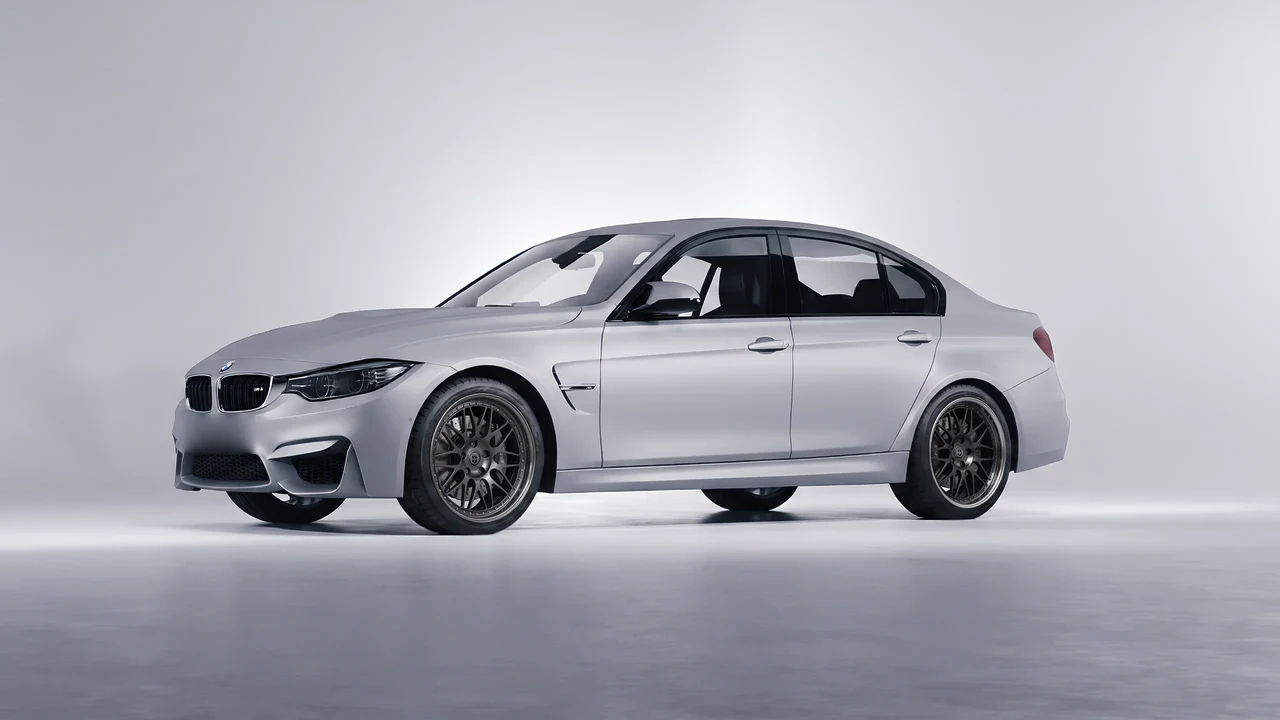 BMW M3 (F80) 2018 on HRE Performance Wheels 540 forged wheels, front three-quarter view